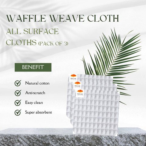 COTTONMYKITCHEN 100% COTTON WAFFLE WEAVE CLOTHS