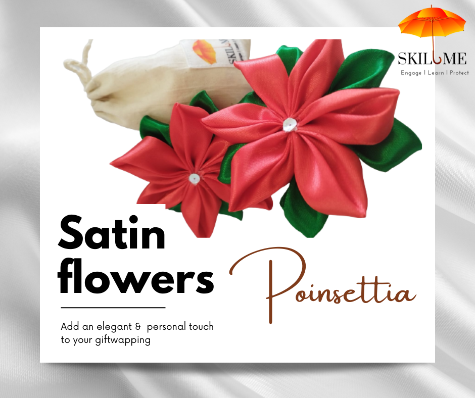 SATIN FLOWERS - POINSETTIA