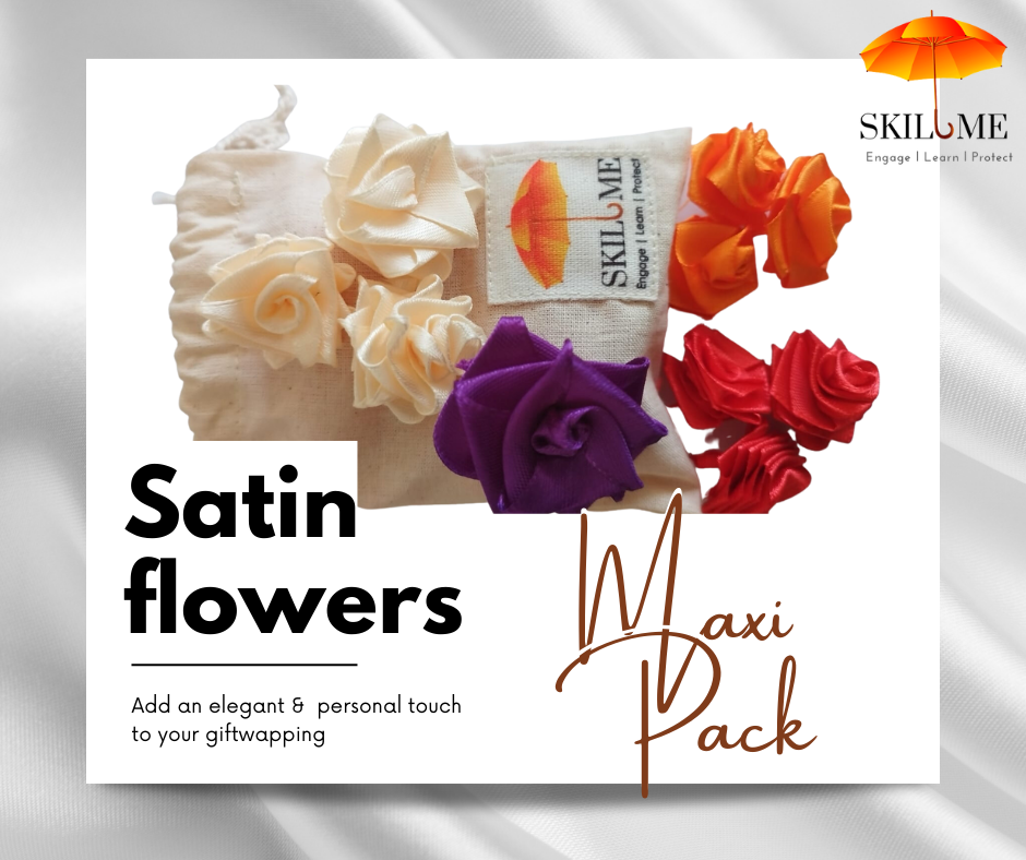 SATIN FLOWERS - MAXI PACK